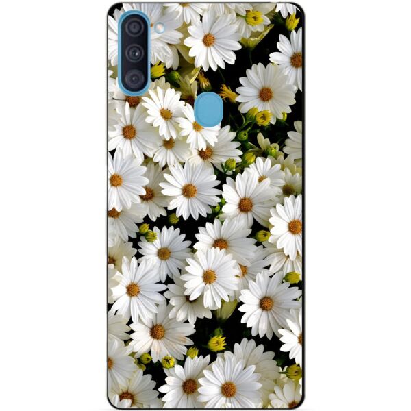 

Силиконовый бампер чехол Candy для Samsung A11 с рисунком Ромашки