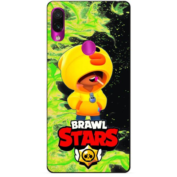

Силиконовый бампер чехол Candy для Xiaomi Redmi 7 с Героем Brawl Stars Леон утка