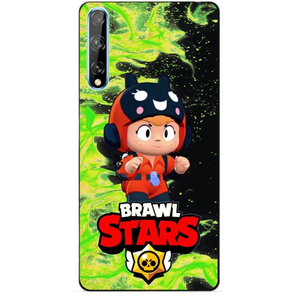 

Силиконовый чехол бампер Candy для Huawei P Smart S с Героем Brawl Stars Беа снайпер