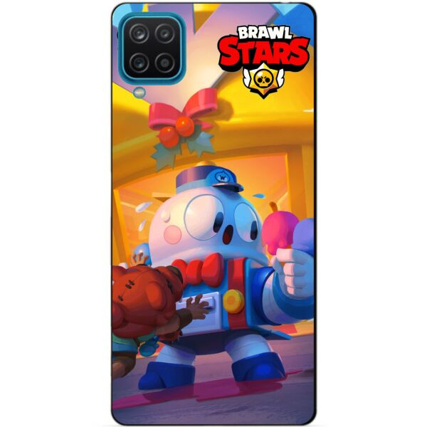 

Силиконовый бампер чехол Candy для Samsung A12 Веселые каникулы Лу Brawl Stars