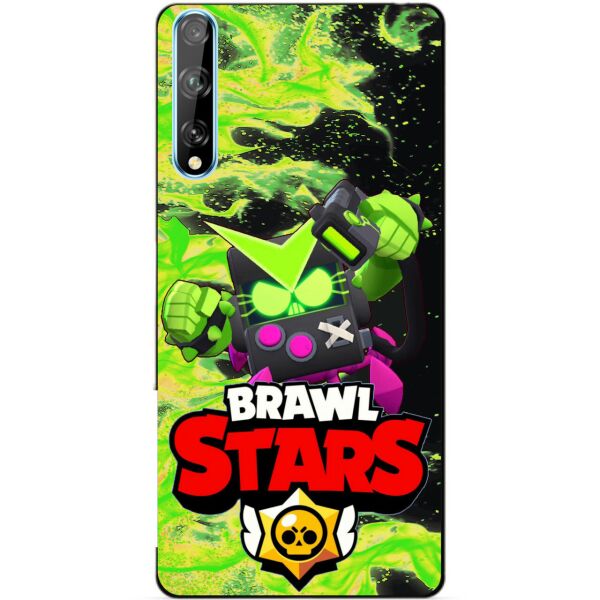 

Силиконовый чехол бампер Candy для Huawei P Smart S с Героем Brawl Stars Вирус Бит