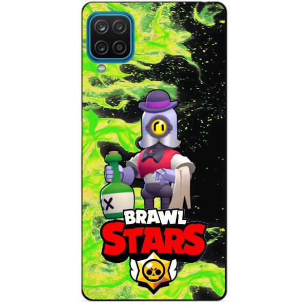 

Силиконовый бампер чехол Candy для Samsung A12 с Героем Brawl Stars Барли