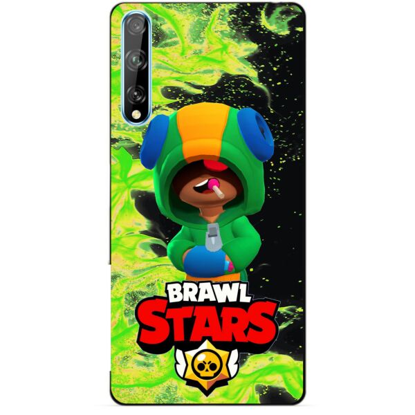 

Силиконовый чехол бампер Candy для Huawei P Smart S с Героем Brawl Stars Леон