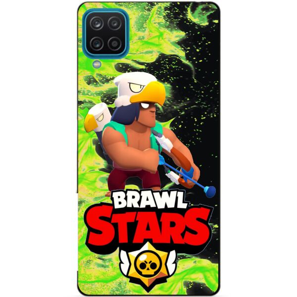 

Силиконовый бампер чехол Candy для Samsung A12 с Героем Brawl Stars Бо