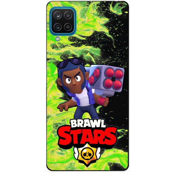 

Силиконовый бампер чехол Candy для Samsung A12 с Героем Brawl Stars Брок