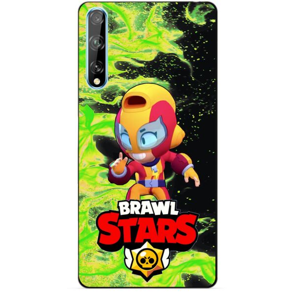 

Силиконовый чехол бампер Candy для Huawei P Smart S с Героем Brawl Stars Макс