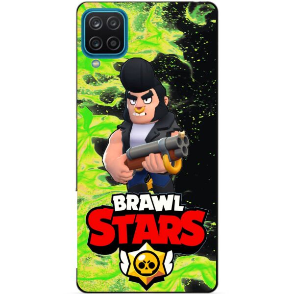 

Силиконовый бампер чехол Candy для Samsung A12 с Героем Brawl Stars Булл