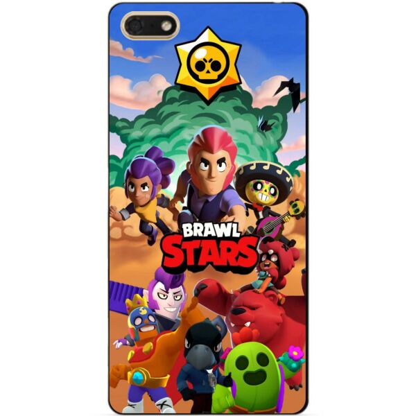 

Силиконовый бампер чехол Candy для Huawei Honor 7a с рисунком Brawl Stars