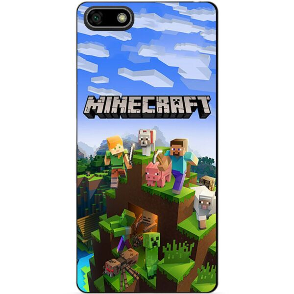

Силиконовый бампер чехол Candy для Huawei Honor 7a с рисунком Minecraft