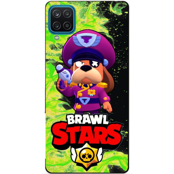 

Силиконовый бампер чехол Candy для Samsung A12 с Героем Brawl Stars Генерал Гавс