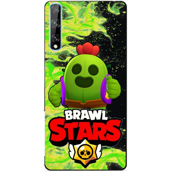 

Силиконовый чехол бампер Candy для Huawei P Smart S с Героем Brawl Stars Спайк