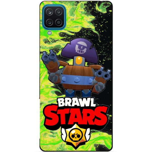 

Силиконовый бампер чехол Candy для Samsung A12 с Героем Brawl Stars Дэррил