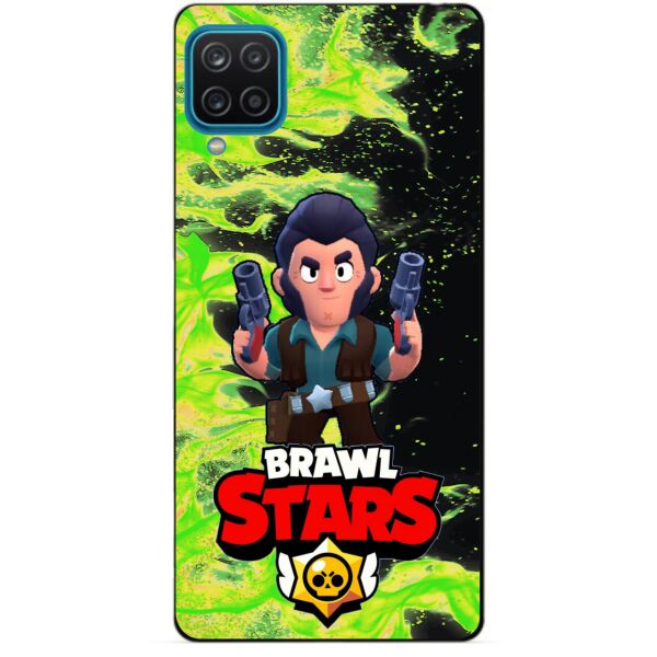 

Силиконовый бампер чехол Candy для Samsung A12 с Героем Brawl Stars Кольт