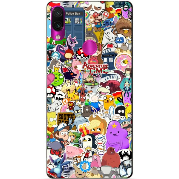 

Силиконовый бампер чехол Candy для Xiaomi Redmi 7 с рисунком Стикеры мультяшки