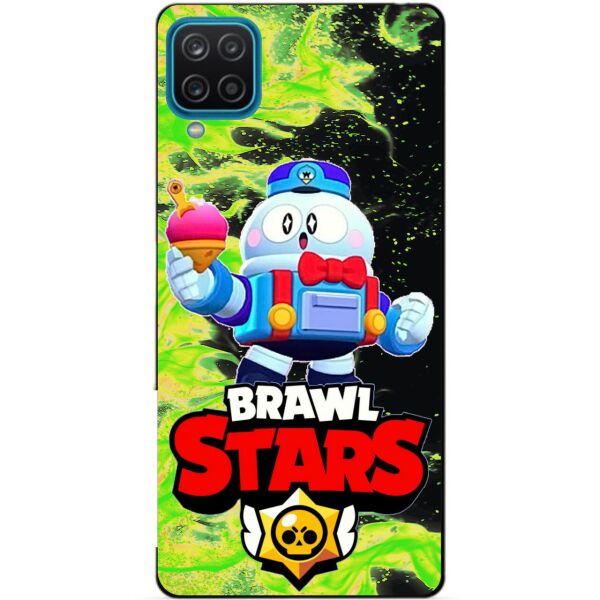 

Силиконовый бампер чехол Candy для Samsung A12 с Героем Brawl Stars Лу