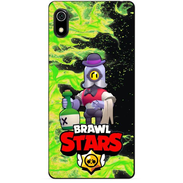 

Силиконовый бампер чехол Candy для Xiaomi Redmi 7a с Героем Brawl Stars Барли