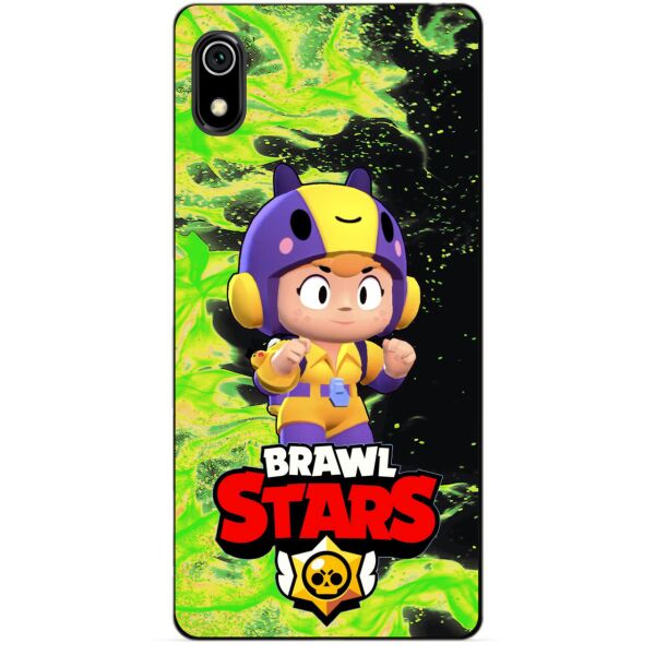 

Силиконовый бампер чехол Candy для Xiaomi Redmi 7a с Героем Brawl Stars Беа
