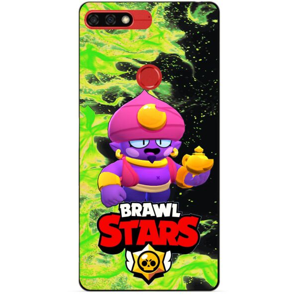 

Силиконовый бампер чехол Candy для Huawei Honor 7c Pro с героем Brawl Stars Джин