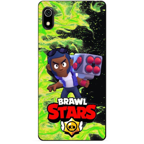 

Силиконовый бампер чехол Candy для Xiaomi Redmi 7a с Героем Brawl Stars Брок