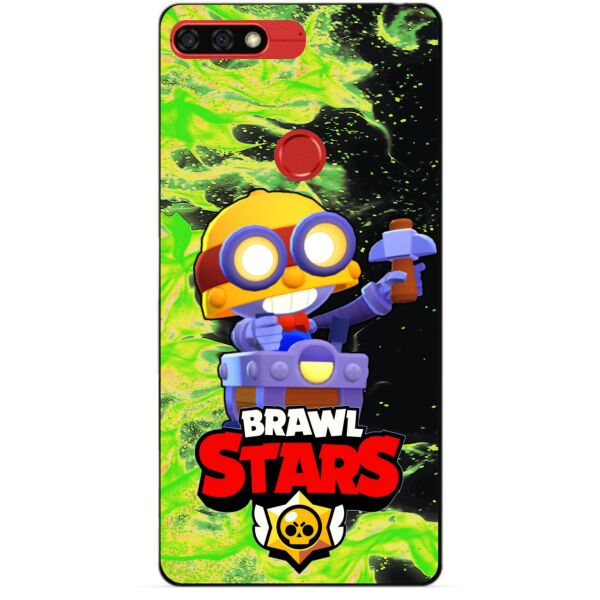 

Силиконовый бампер чехол Candy для Huawei Honor 7c Pro с героем Brawl Stars Карл