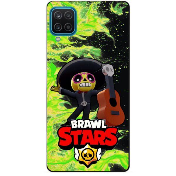 

Силиконовый бампер чехол Candy для Samsung A12 с Героем Brawl Stars Поко