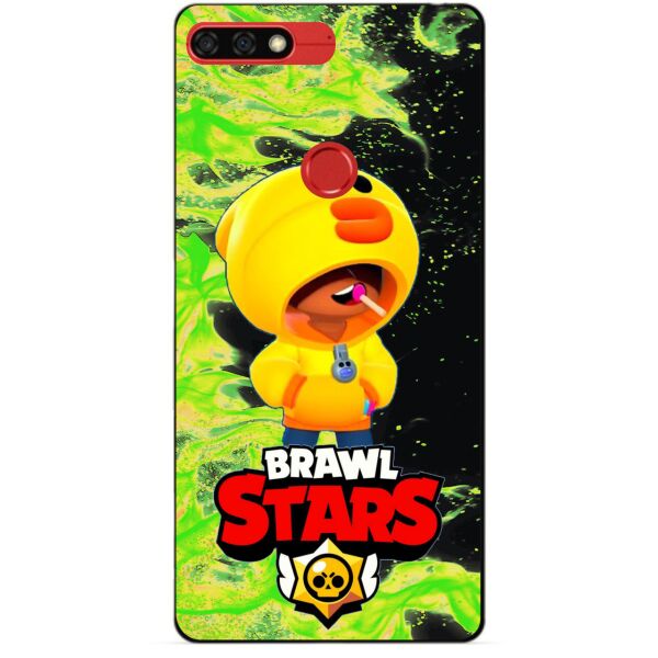 

Силиконовый бампер чехол Candy для Huawei Honor 7c Pro с героем Brawl Stars Леон утка