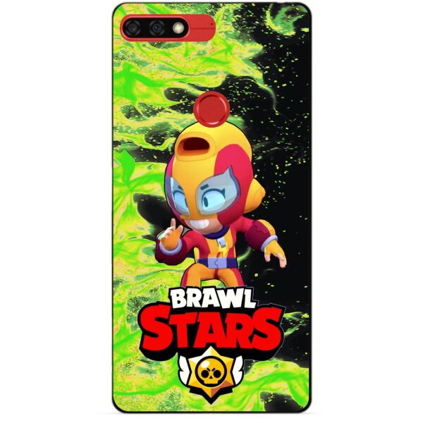 

Силиконовый бампер чехол Candy для Huawei Honor 7c Pro с героем Brawl Stars Макс