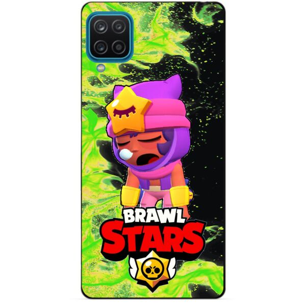 

Силиконовый бампер чехол Candy для Samsung A12 с Героем Brawl Stars Сэнди