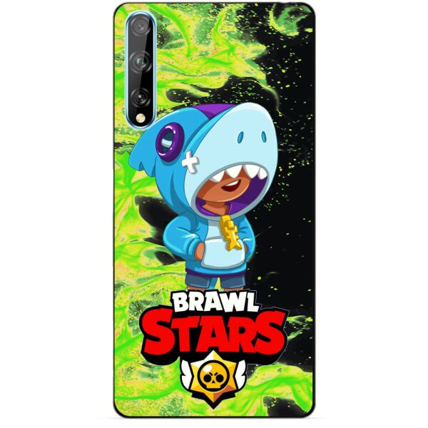 

Силиконовый чехол бампер Candy для Huawei P Smart S с Героем Бравл Старс Леон акула