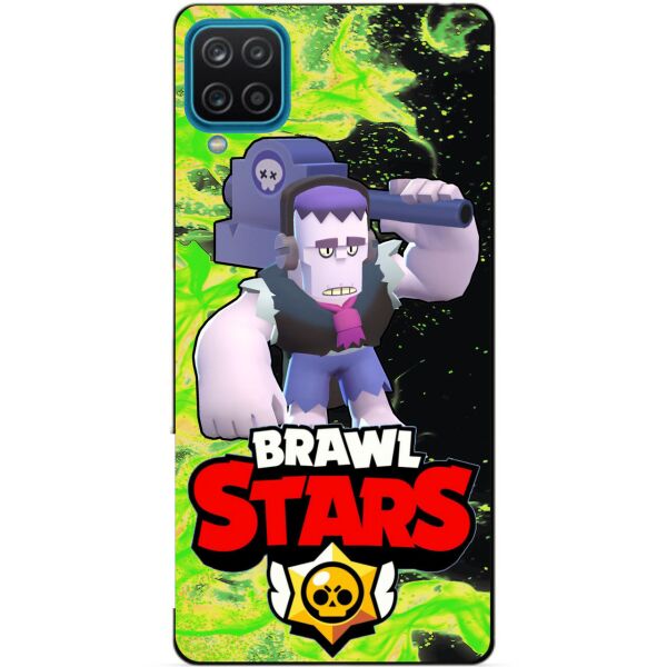 

Силиконовый бампер чехол Candy для Samsung A12 с Героем Brawl Stars Фрэнк