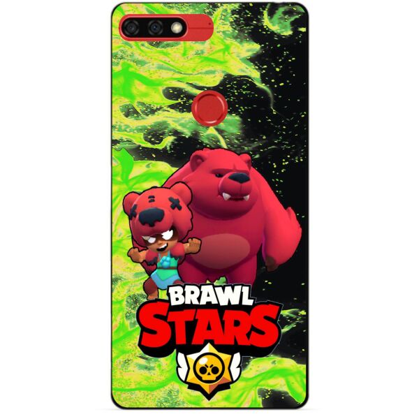 

Силиконовый бампер чехол Candy для Huawei Honor 7c Pro с героем Brawl Stars Нита Мишка