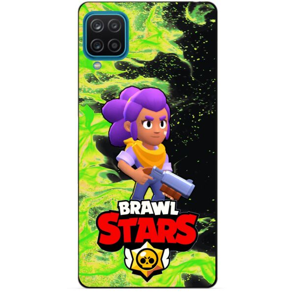 

Силиконовый бампер чехол Candy для Samsung A12 с Героем Brawl Stars Шелли