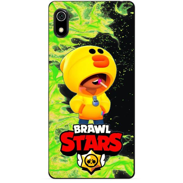 

Силиконовый бампер чехол Candy для Xiaomi Redmi 7a с Героем Brawl Stars Леон Утка