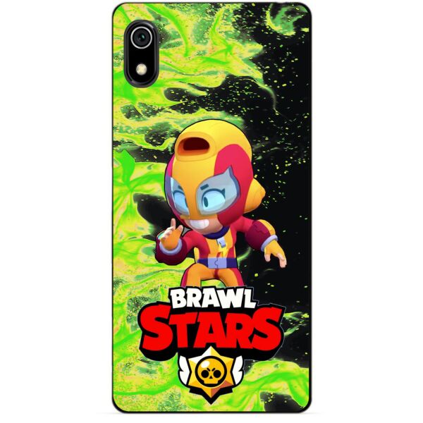 

Силиконовый бампер чехол Candy для Xiaomi Redmi 7a с Героем Brawl Stars Макс