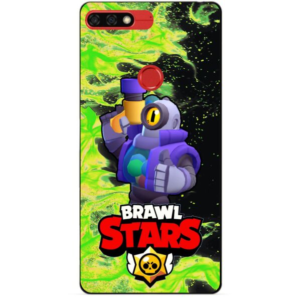 

Силиконовый бампер чехол Candy для Huawei Honor 7c Pro с героем Brawl Stars Рико
