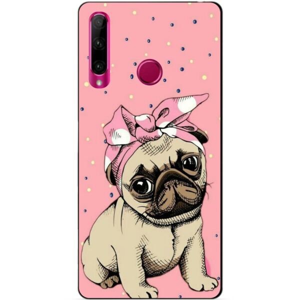 

Чехол силиконовый Candy для Samsung Galaxy A60 SM-A6060 с рисунком Мопс в косынке