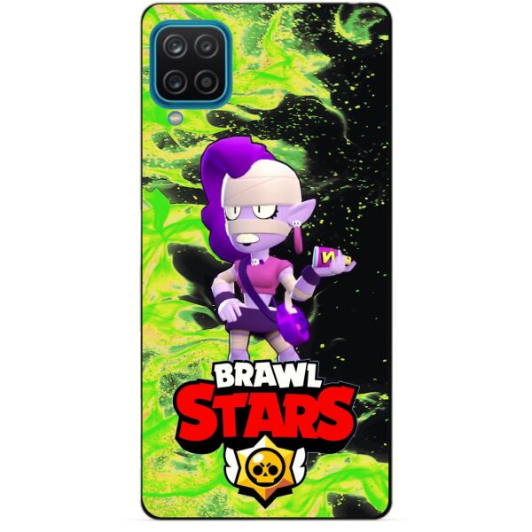 

Силиконовый бампер чехол Candy для Samsung A12 с Героем Brawl Stars Эмз