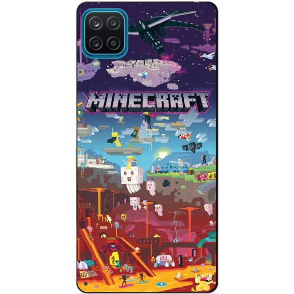 

Силиконовый бампер чехол Candy для Samsung A12 с игрой Minecraft