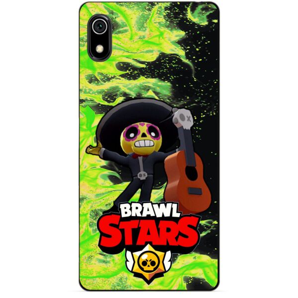 

Силиконовый бампер чехол Candy для Xiaomi Redmi 7a с Героем Brawl Stars Поко