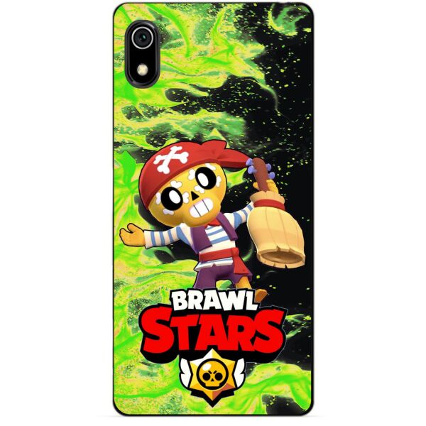 

Силиконовый бампер чехол Candy для Xiaomi Redmi 7a с Героем Brawl Stars Поко Пират