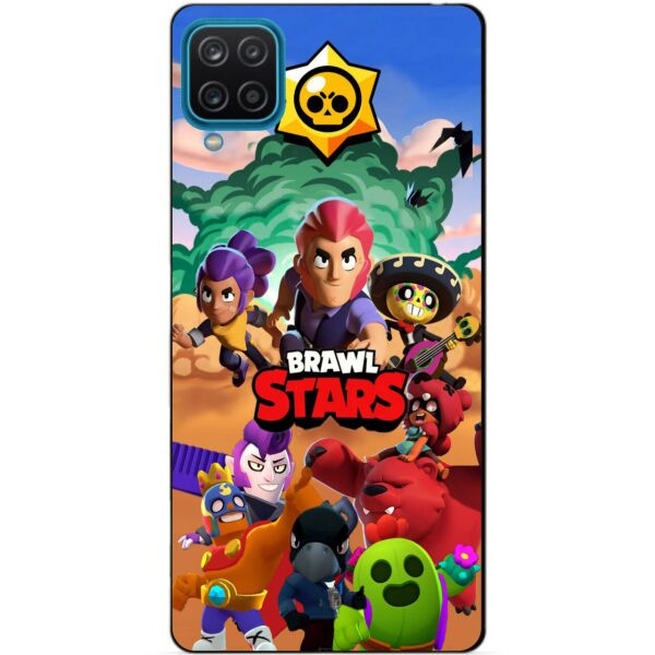 

Силиконовый бампер чехол Candy для Samsung A12 с рисунком Brawl Stars