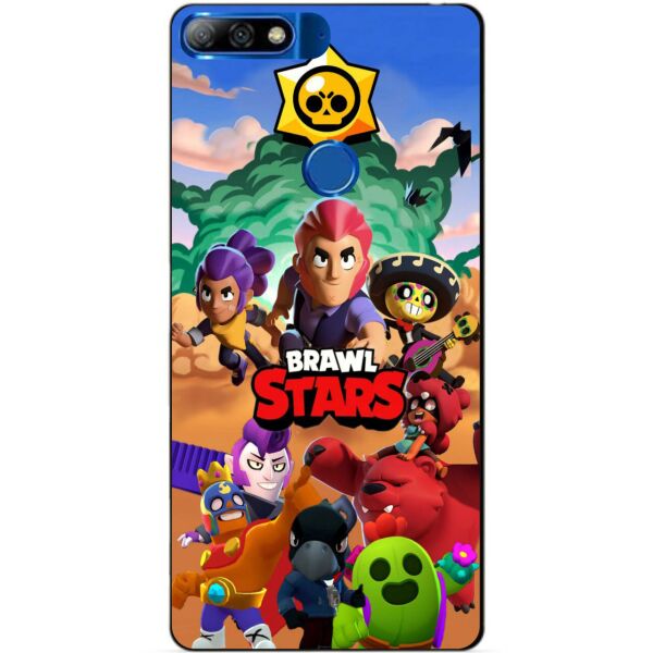 

Силиконовый бампер чехол Candy для Huawei Honor 7c Pro с рисунком Brawl Stars
