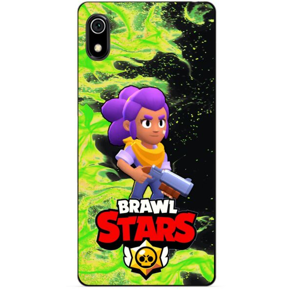 

Силиконовый бампер чехол Candy для Xiaomi Redmi 7a с Героем Brawl Stars Шелли