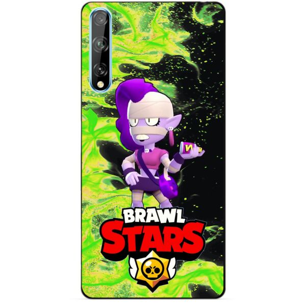 

Силиконовый чехол бампер Candy для Huawei P Smart S с Героем Бравл Старс Эмз