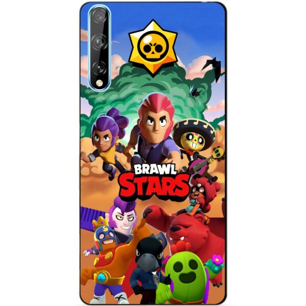 

Силиконовый чехол бампер Candy для Huawei P Smart S с игрой Бравл Старс