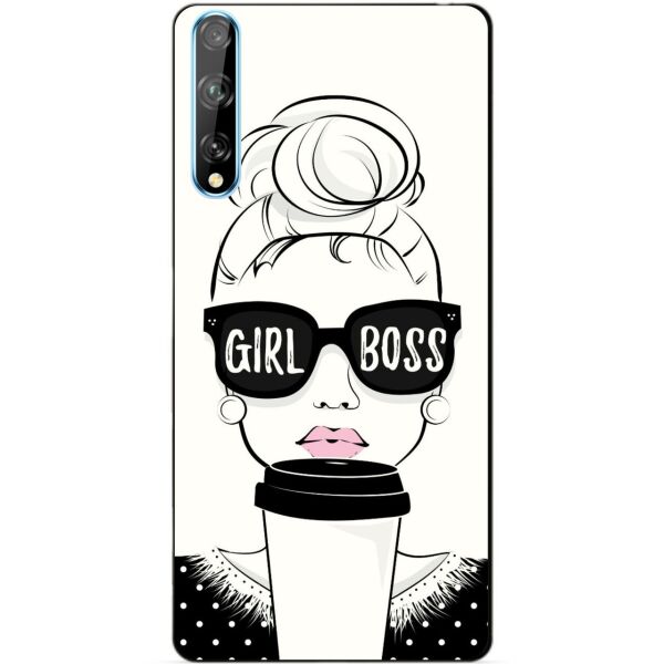 

Силиконовый чехол бампер Candy для Huawei P Smart S с рисунком Girl Boss