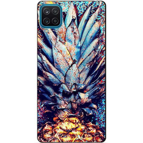 

Силиконовый бампер чехол Candy для Samsung A12 с рисунком Ананас