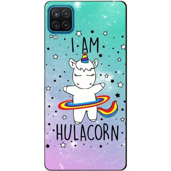 

Силиконовый бампер чехол Candy для Samsung A12 с рисунком Единорог