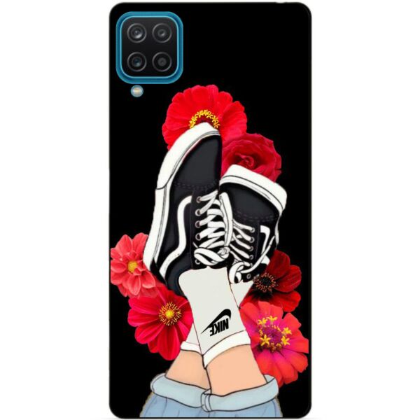 

Силиконовый бампер чехол Candy для Samsung A12 с рисунком Кеды