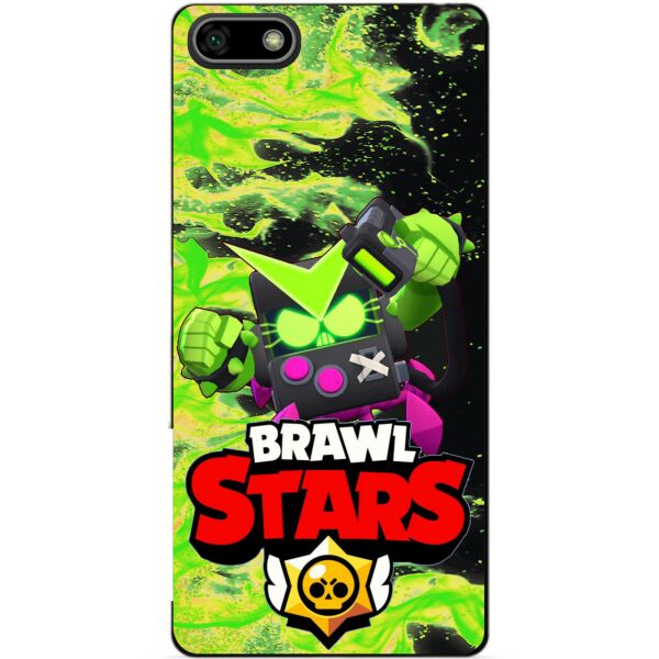 

Силиконовый бампер чехол Candy для Huawei Honor 7s с Героем Brawl Stars Вирус Бит